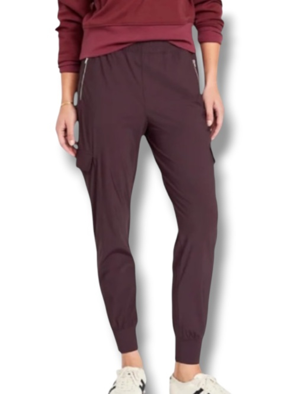 Old Navy Women’s High-Waisted SleekTech Cargo Joggers Boxwood Purple